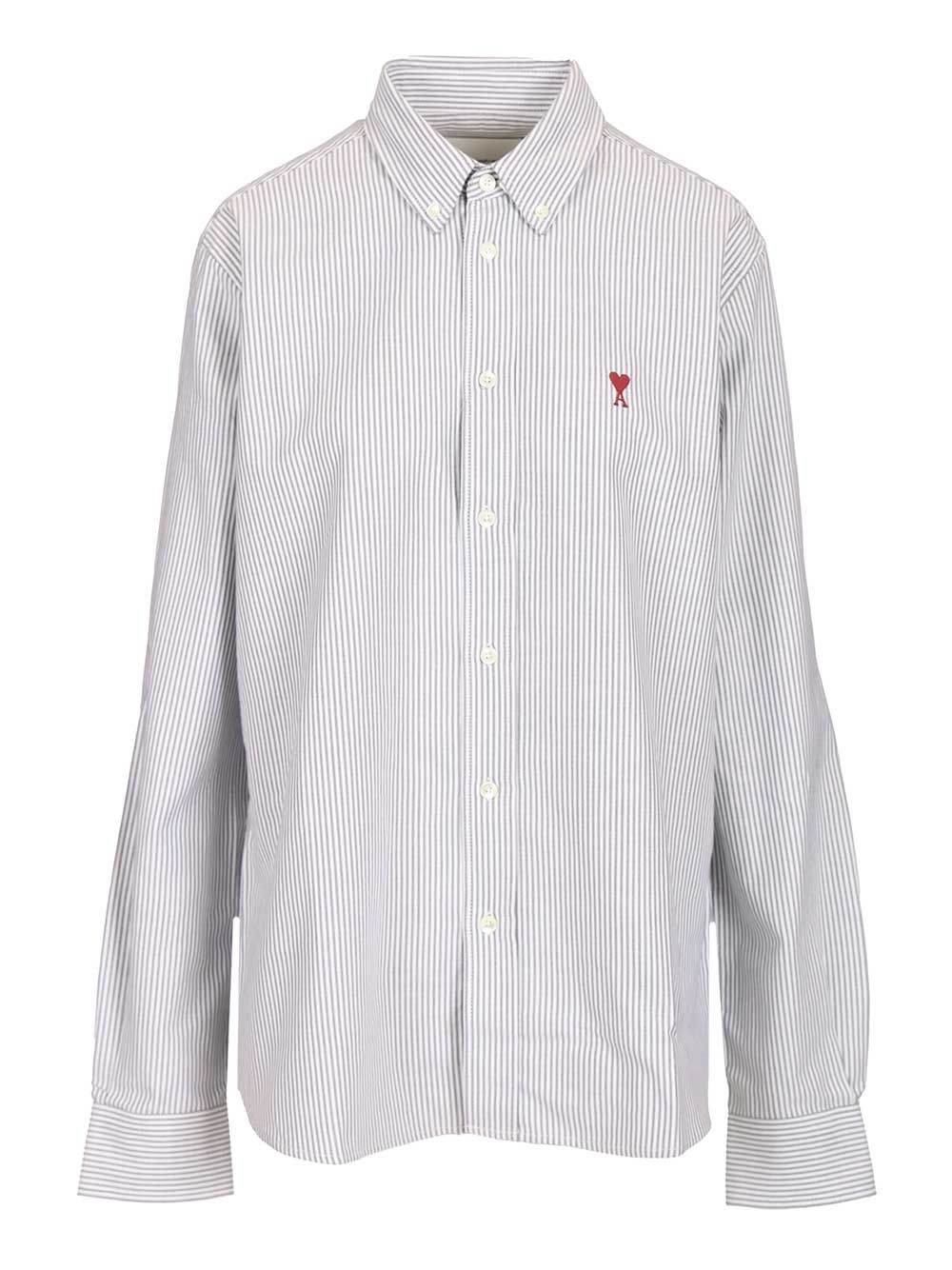 Ami Striped Shirt Shirts - Light blue | 346b1272cfb94fb4fb982d35a3da403c125000f6