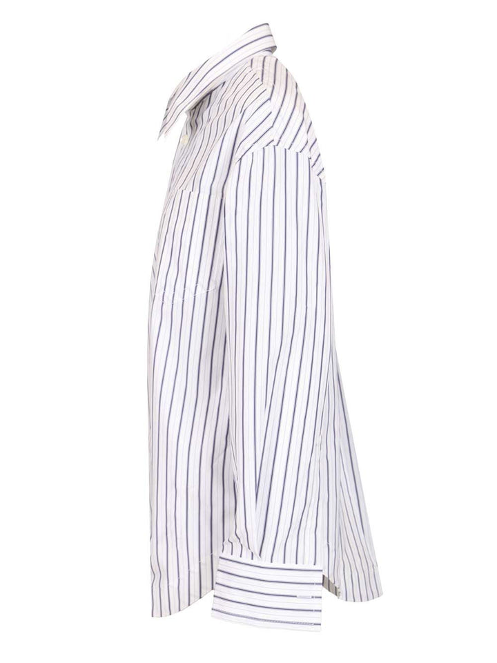Ami Wide Striped Shirt Shirts - White | c2f2aaab9205fc4524313458f37f588643ad06ea
