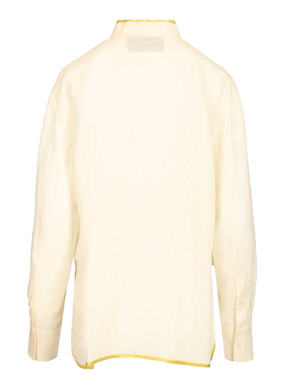 Valentino Garavani Linen Shirt With Embroidery Dresses - White | 8e53288a86f239248760abb4fd3ed619e797e65f
