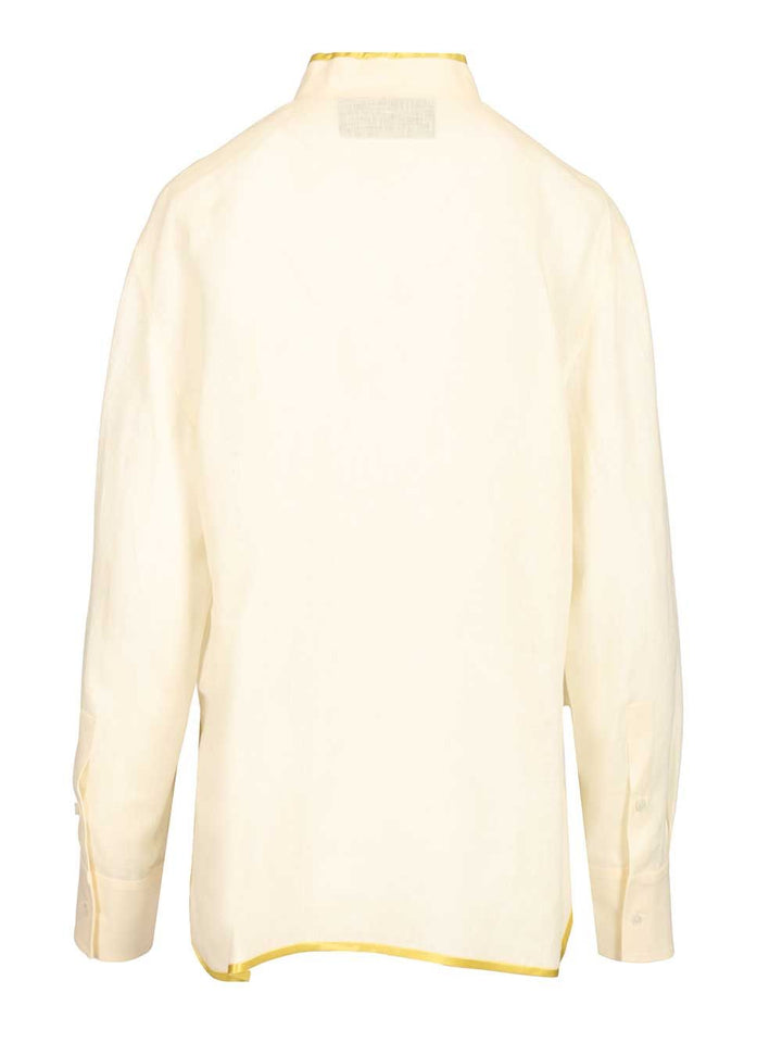 Valentino Garavani Linen Shirt With Embroidery Dresses - White | 8e53288a86f239248760abb4fd3ed619e797e65f