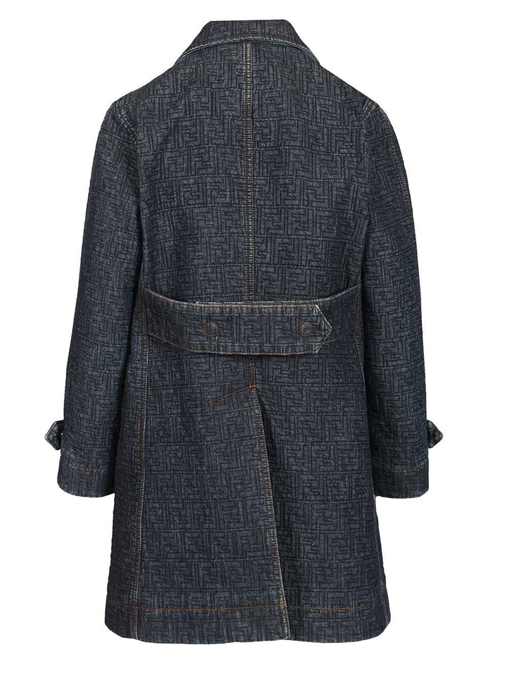 Fendi Ff Denim Jacket Jackets - Blue | 2d1bd484be35cf48440e6982af6b54973f15c343