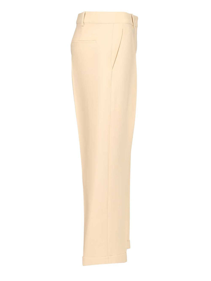 Fendi Pantalone Wool Silk Trousers - Rose | f1378844e76249dd4fdd606ff91a2b7586191af4