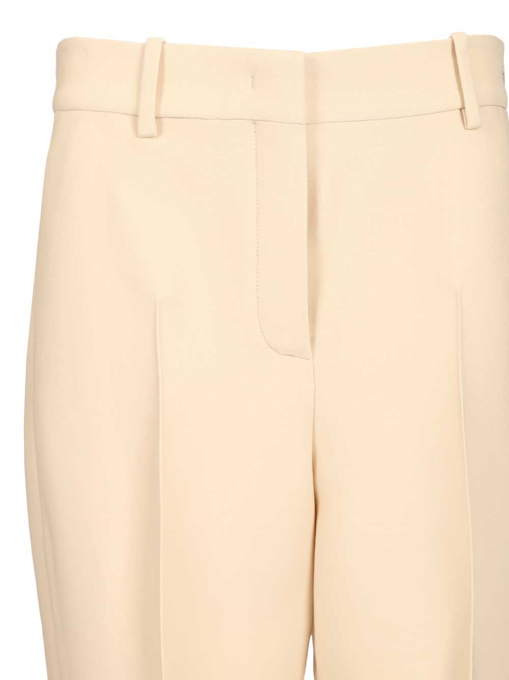 Fendi Pantalone Wool Silk Trousers - Rose | 6a12fdba41235d0011694289f8d11ce478af0c56