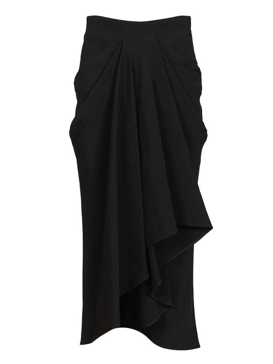 CrêPe Cady Midi Skirt Skirts Black