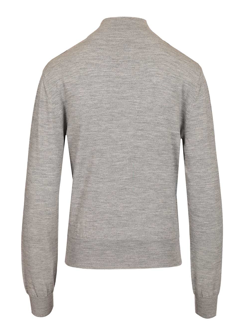 Givenchy Draped Wool Blend Turtleneck Sweater Sweatshirts - Grey | 15e4a3179d1df4b8540cb873af2028e3880532a9