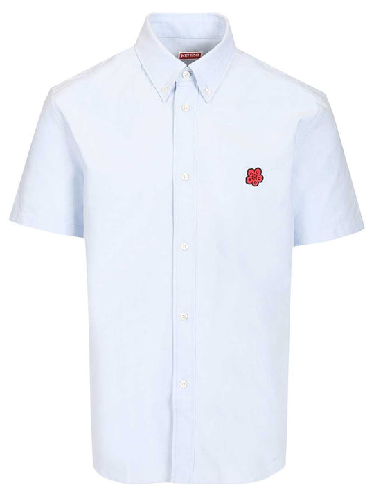 Boke Flower Shirt Shirts Light Blue
