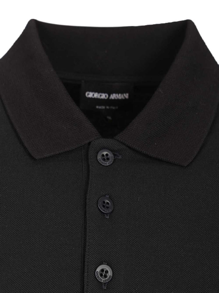 Giorgio Armani Pique Polo shirt - Blue | e38f60bfef63a5f5cdfac9e0edb6eeae0f90102c