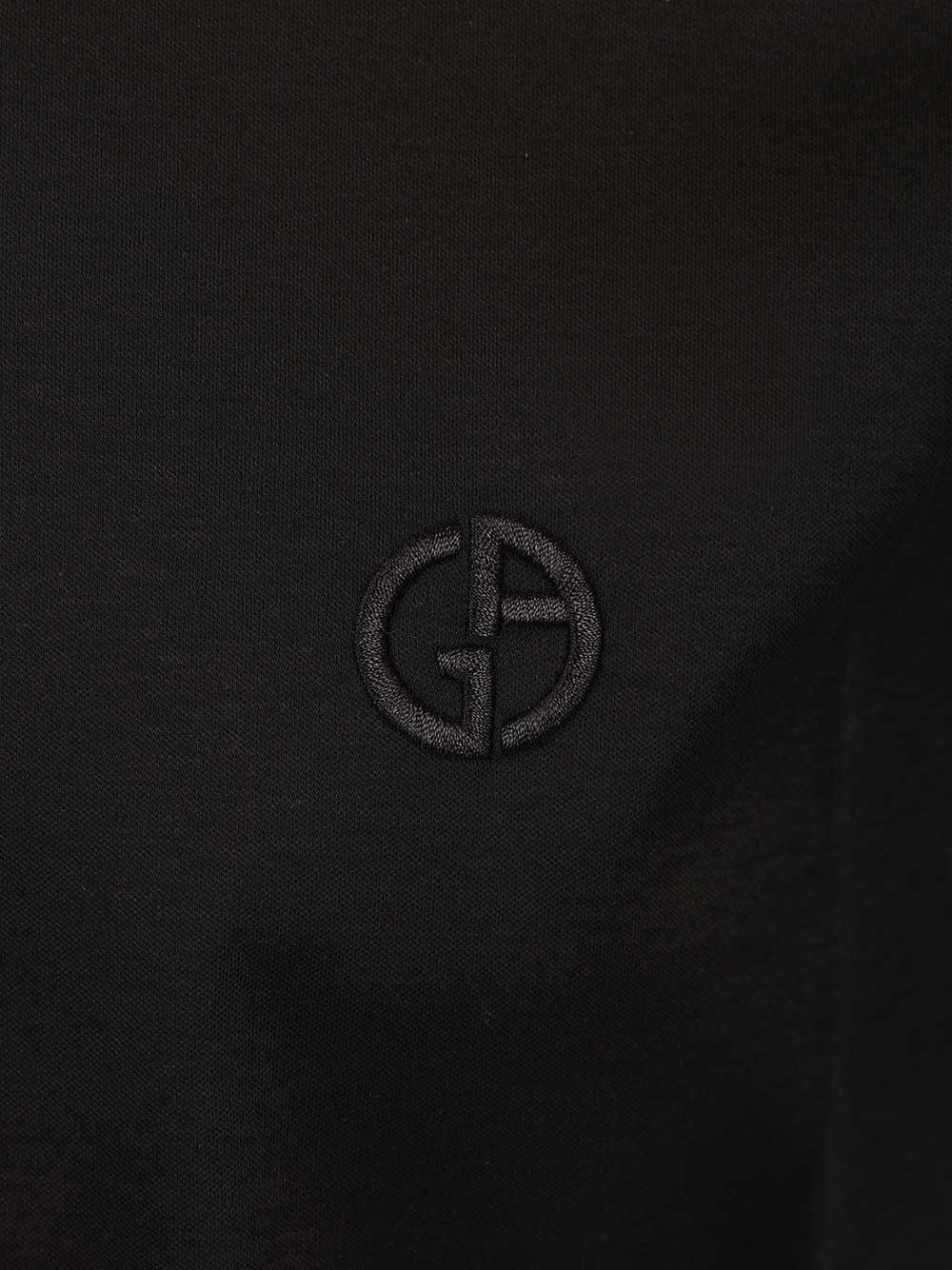 Giorgio Armani Cotton Interlock Polo shirt - Black | 1f7aed2fcfec68fc3ed27fff5a94be70577b2306