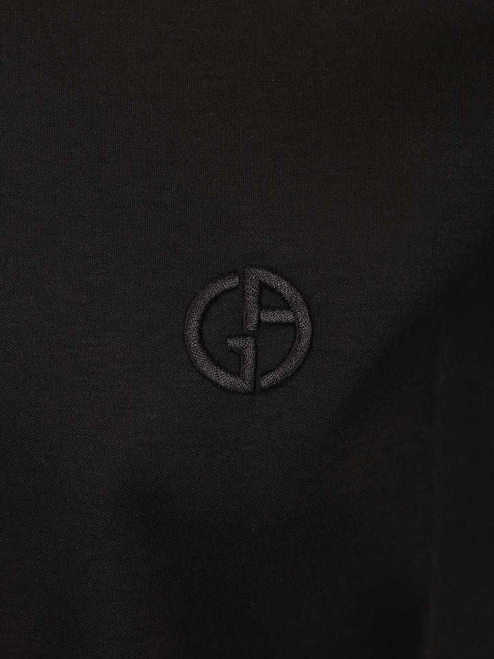 Giorgio Armani Cotton Interlock Polo shirt - Black | 1f7aed2fcfec68fc3ed27fff5a94be70577b2306
