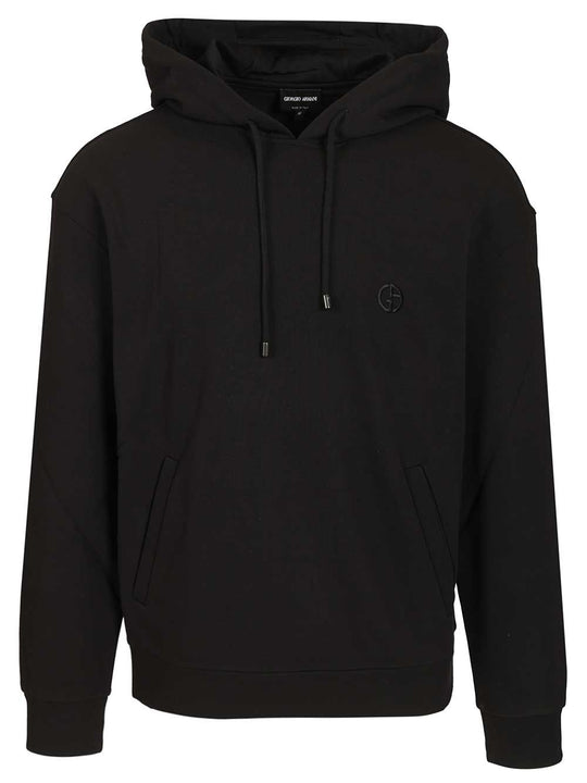 Cashmere And Cotton Hooded Sweater Sweatshirts Black