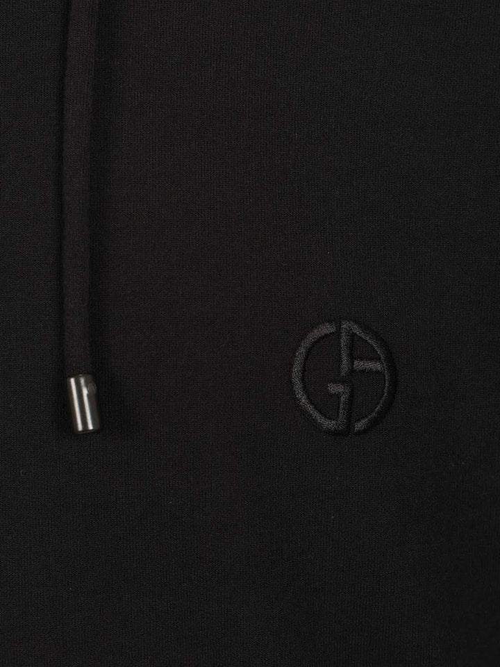Giorgio Armani Cashmere And Cotton Hooded Sweater Sweatshirts - Black | d439d468938e18b41f91a7e8c05de0ab554cf17e