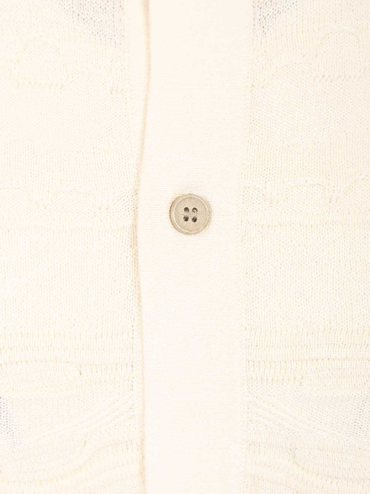 Emporio Armani Sweater With Henley Collar Knitwear - White | 9750bd74193785683fd72370d79059c273ba158b