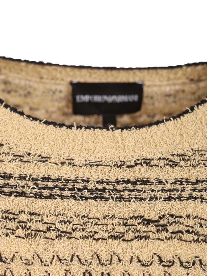 Emporio Armani Triped Crewneck Cotton-Blend Jumper Knitwear - Multicolor | cd474c7251104843e4178bbe7ac01a5af85453bf