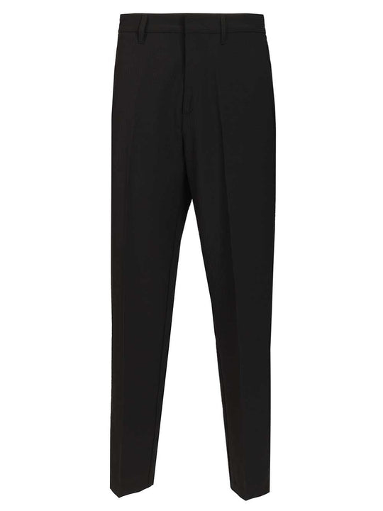 Technical Seersucker Trousers Black
