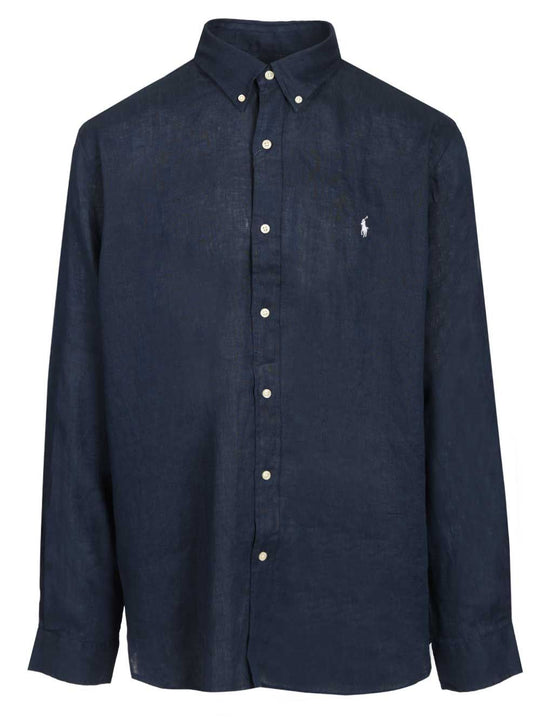 Lightweight Linen Shirt Shirts Blue