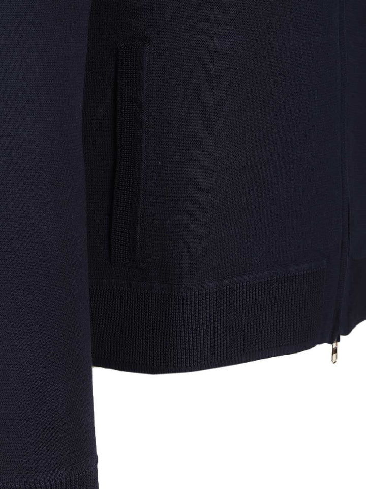 Al Duca D'Aosta Cotton Cardigan Polo shirt - Blue | f1f8c3cebf4ec278f1641dccf5444cbec29c10d1