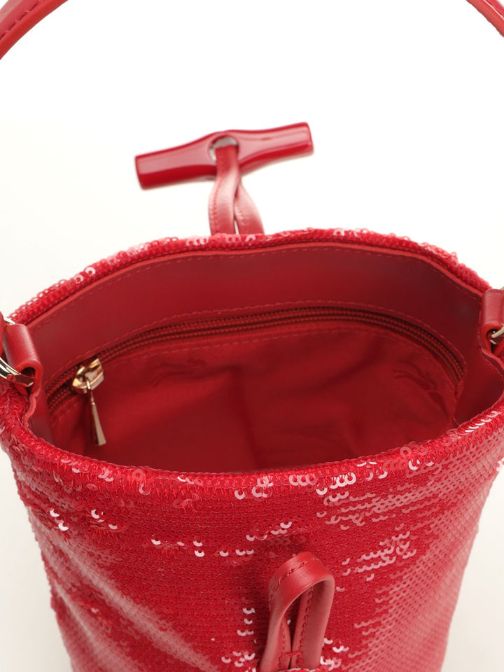 Longchamp Paris Le Roseau Handbags - Red | 036a80b9aaf2f57e50dddf06f2e3686f35aa1c45