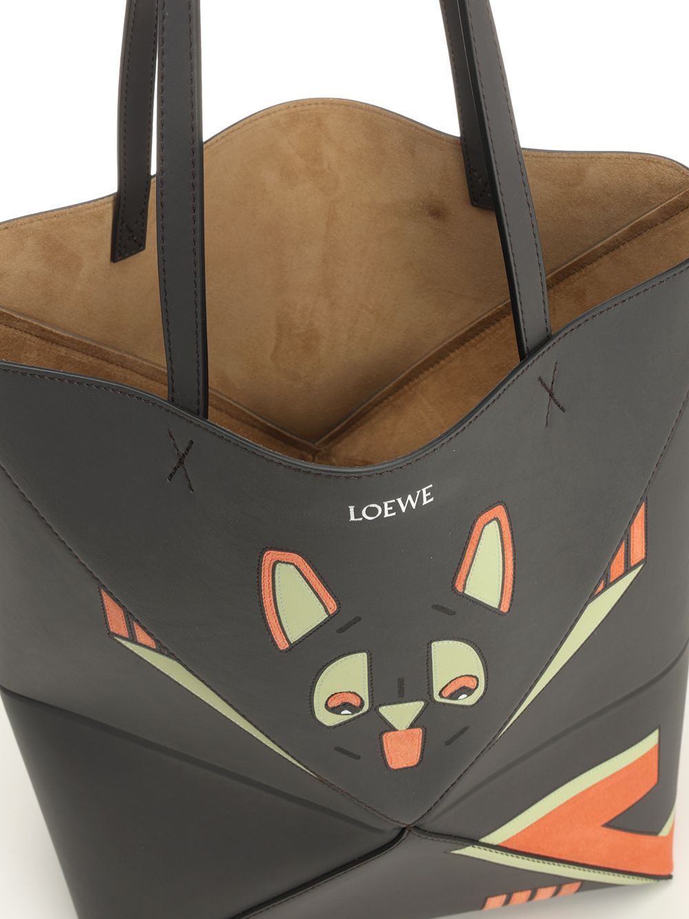 Loewe Puzzle Fold Shoulder Bags - Brown | 4c24de9c5df6518f9506b505e66714eb7f63ab13