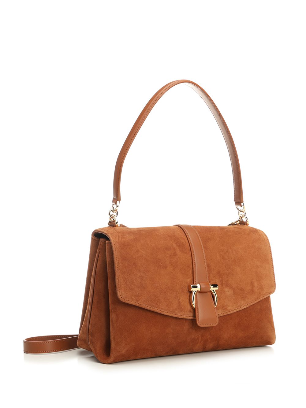Ferragamo Shoulder Bag With Front Flap Handbags - Brown | 060616c1cfad6db0e2d82fb00e89cc9923329301