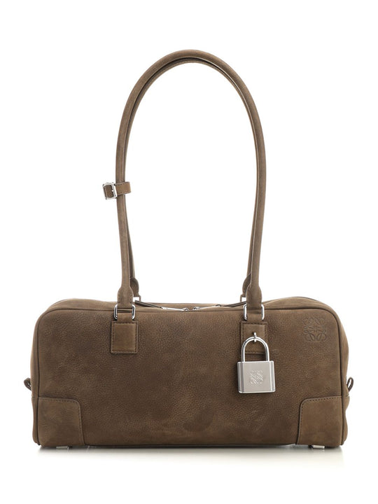 Amazona 31 Cropped Bag In Garnet Nubuck Crossbody Bags Brown