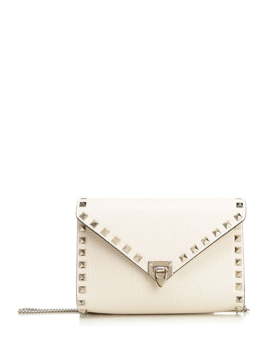 Rockstud Small Leather Goods White