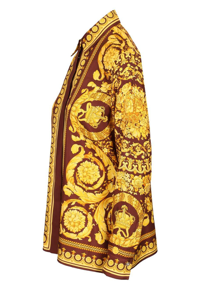 Versace Silk Twill Shirt Shirts - Bordeaux | 4df50e47c95ba45c286f208b7a7e24e9a3336acf
