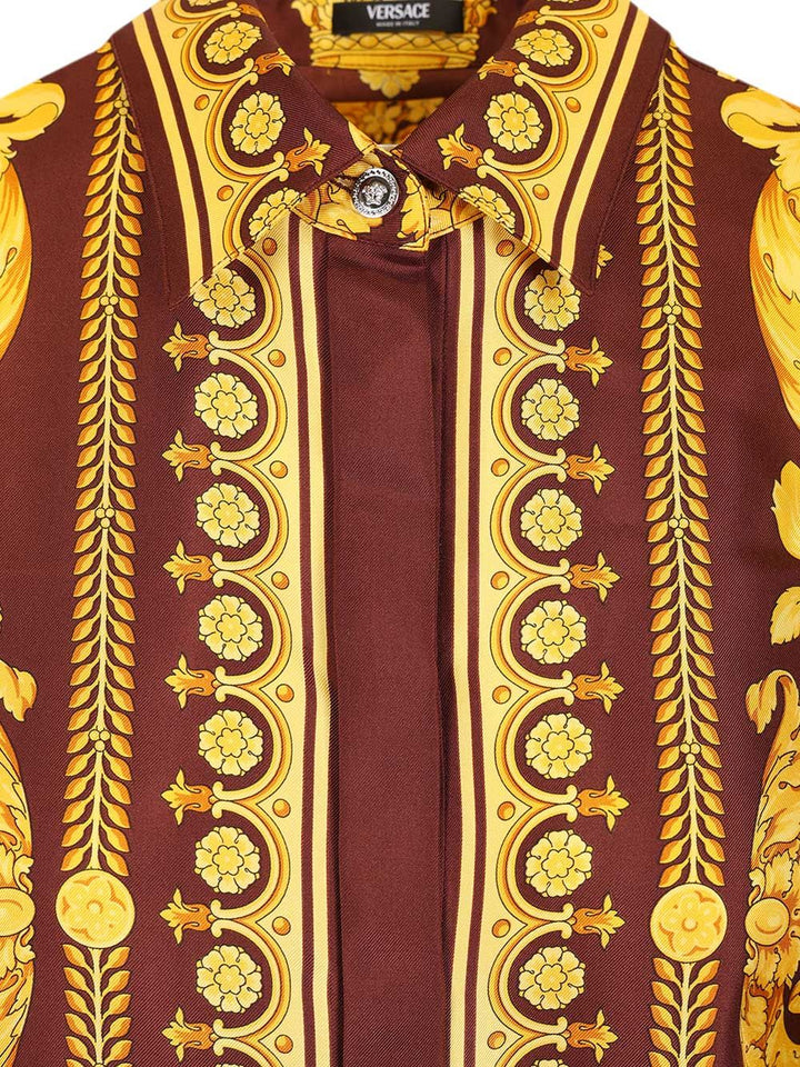 Versace Silk Twill Shirt Shirts - Bordeaux | a0b95c59264ed86e856738c04b40043e3d73c400
