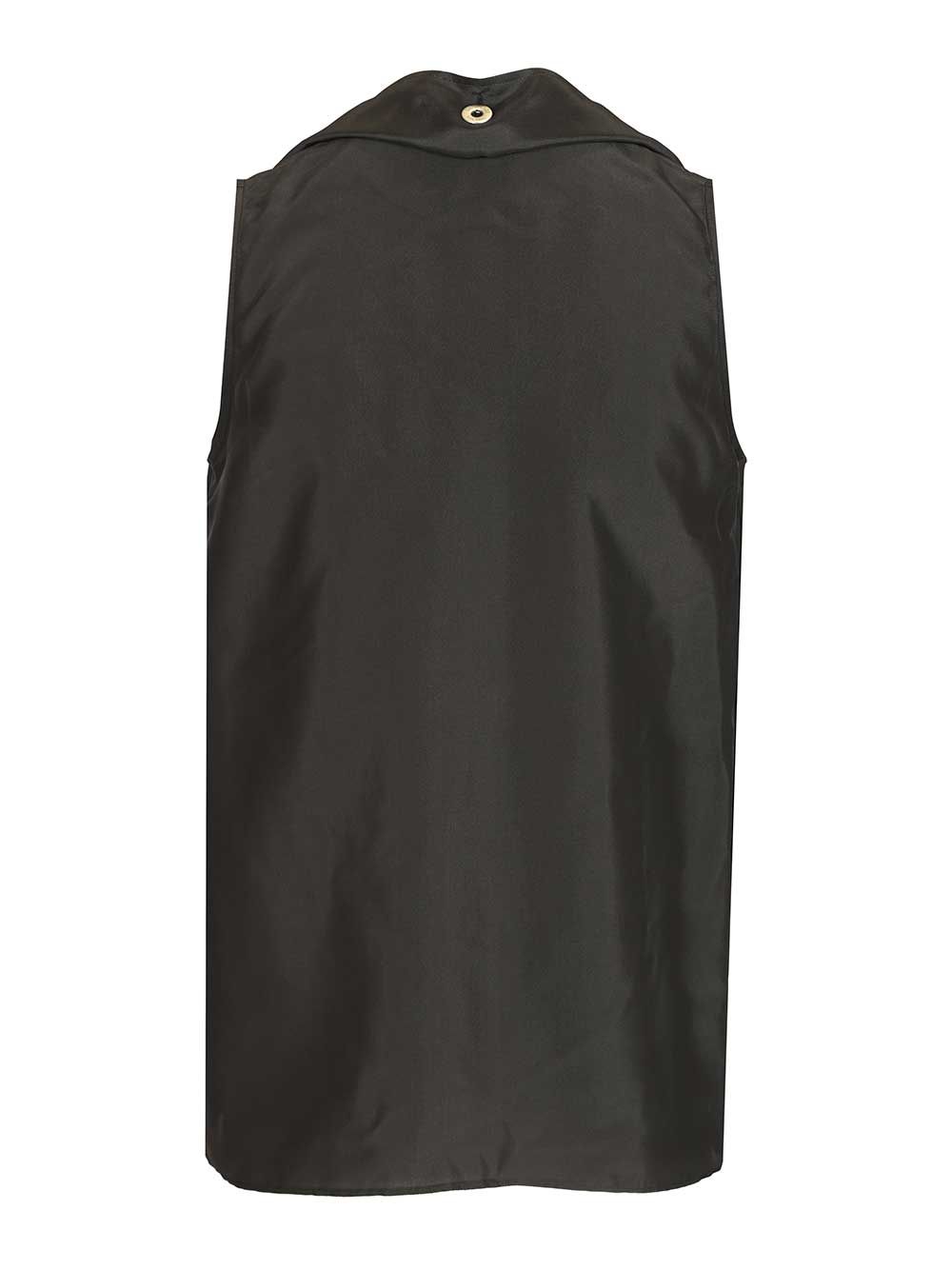 Durazzi Milano Sleeveless Silk Top Tops - Grey | 86d46803de986e25424893bd55307fe1809f0c2b