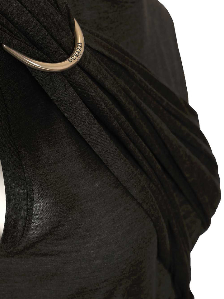 Durazzi Milano Draped Tank Top Tops - Black | 2d54c604bed1a2a6f7497f84bf1f05986199cd23