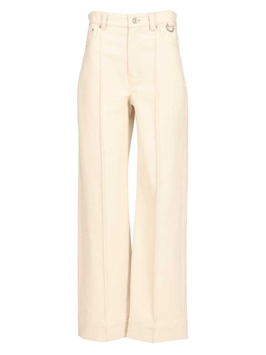 Pantalone In Denim Jeans Beige