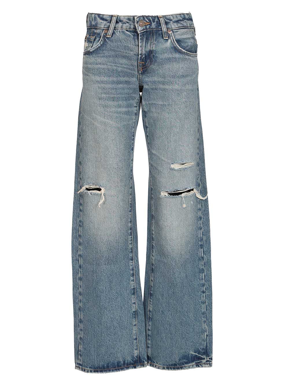 7 For All Mankind Low-Straight Jeans - Light blue | ca01e0ce0d2b003bdcece999997d8cd8cd240b22