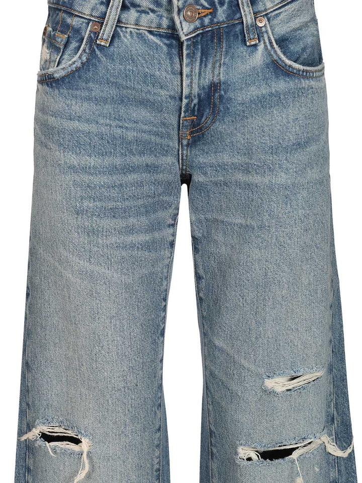 7 For All Mankind Low-Straight Jeans - Light blue | 13a7efd77576d374824e3d7d7f490728a5b76457