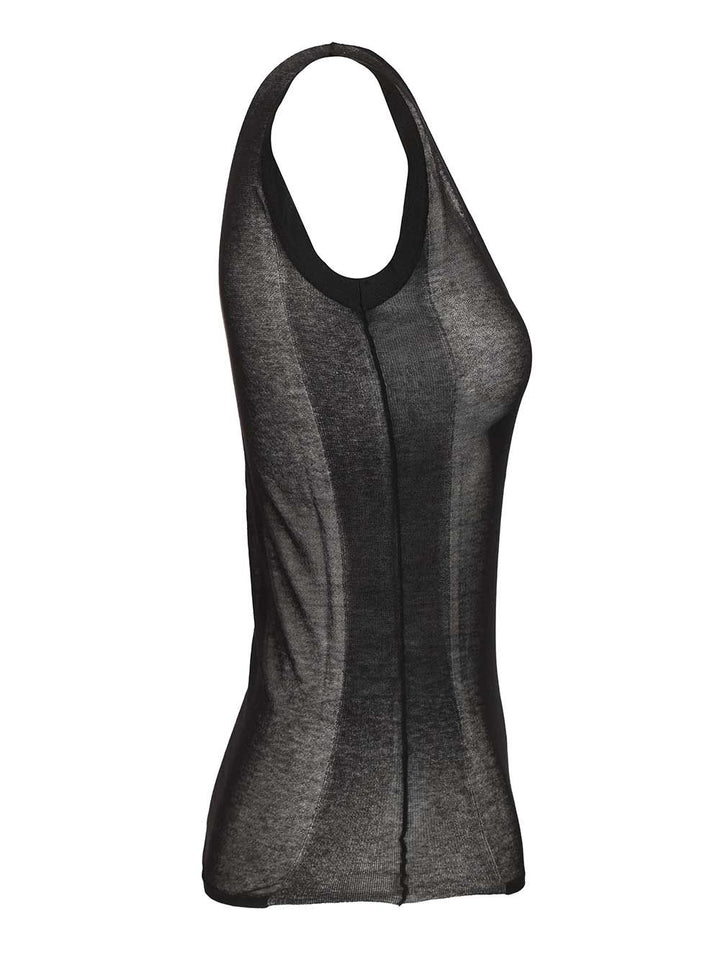Durazzi Milano Semi-Sheer Tank Top Tops - Black | 046f22c759dd78bacef8b5dc35f0521a0a0c79c2