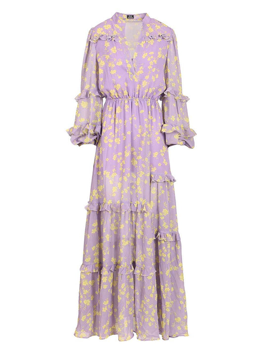 Abito Lungo In Chiffon Leggero Dresses Violet