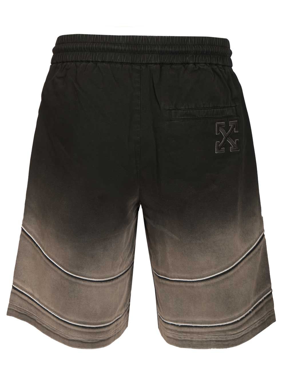 Off-White Cotton Shorts Trousers - Black | 391e1317d08dec435b1fa427eb28df087b9228a6