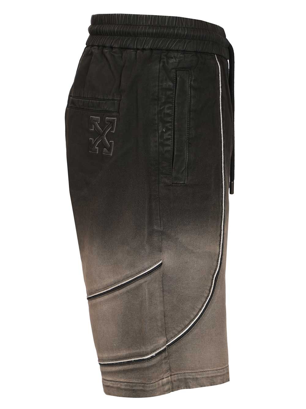 Off-White Cotton Shorts Trousers - Black | 864102e3471eb25c48b84b6e6329203ea6f72fd7