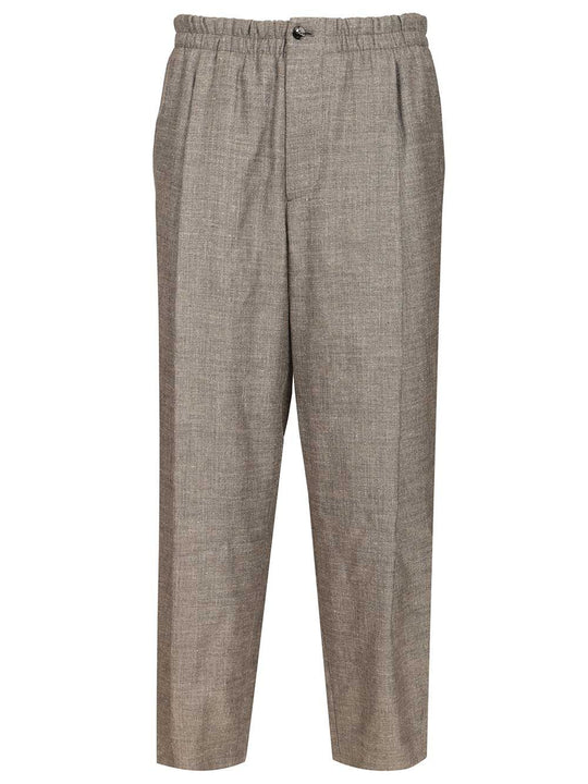 With Elasticated Waist Trousers Grey