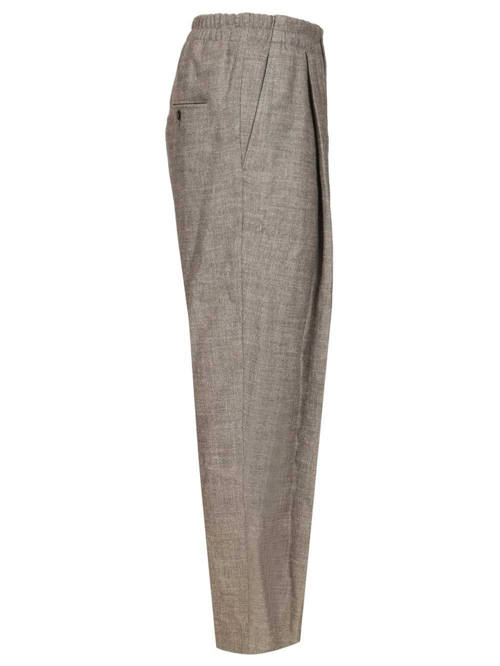 Giorgio Armani With Elasticated Waist Trousers - Grey | e3b50251e1581de871036ad1a4276b130a9205f9