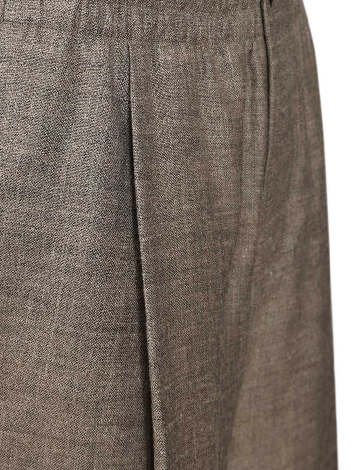 Giorgio Armani With Elasticated Waist Trousers - Grey | 9388eb82f93ffe691a2c01ed523fed27c6c76c4c