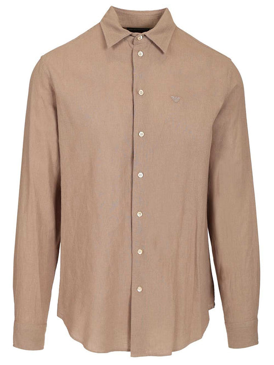 Linen And Cotton Shirt Shirts Beige