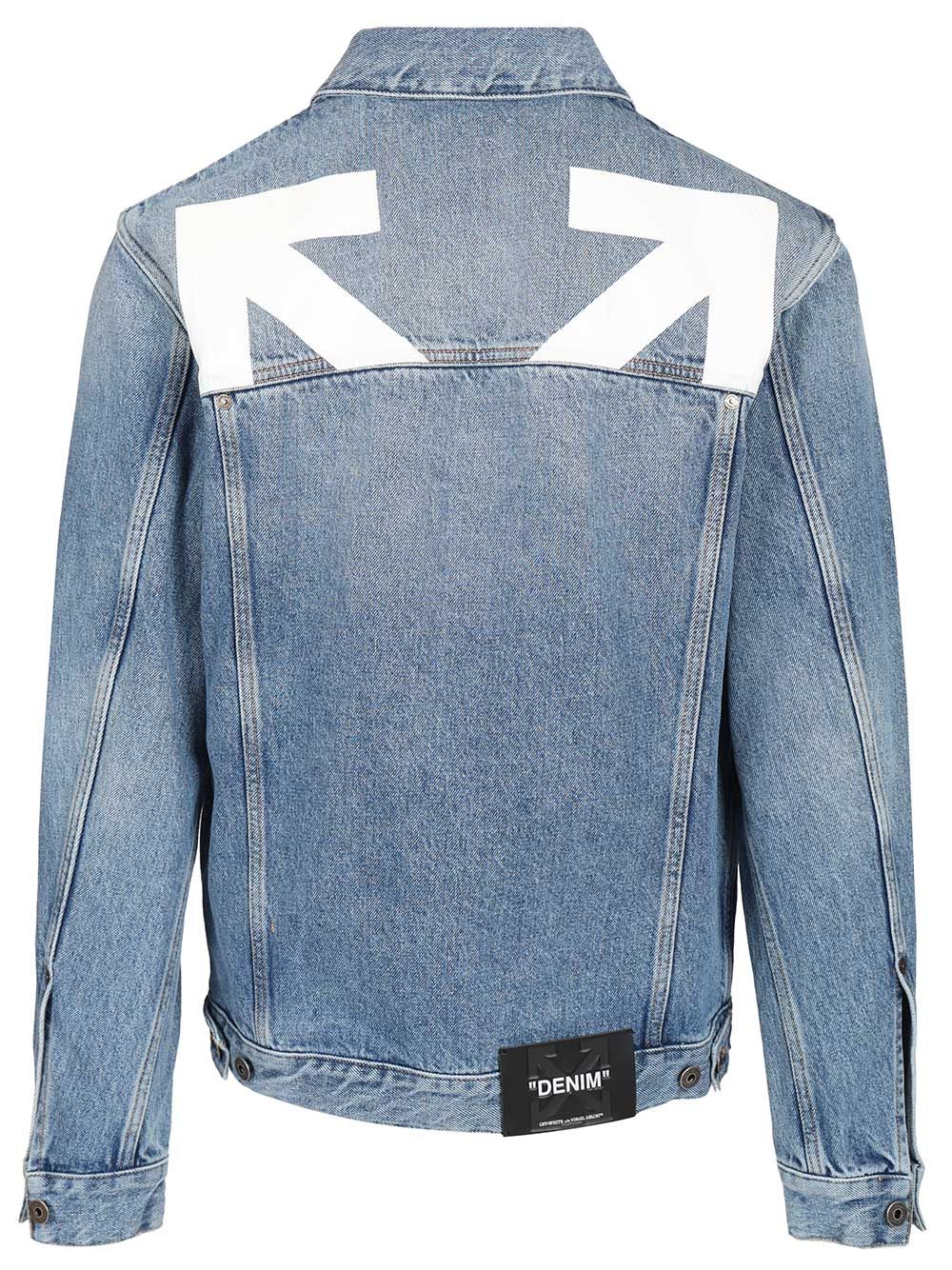 Off-White Denim Jacket Jackets - Light blue | 3d77d9bfda177de511125753e1010e10bc57d2a0