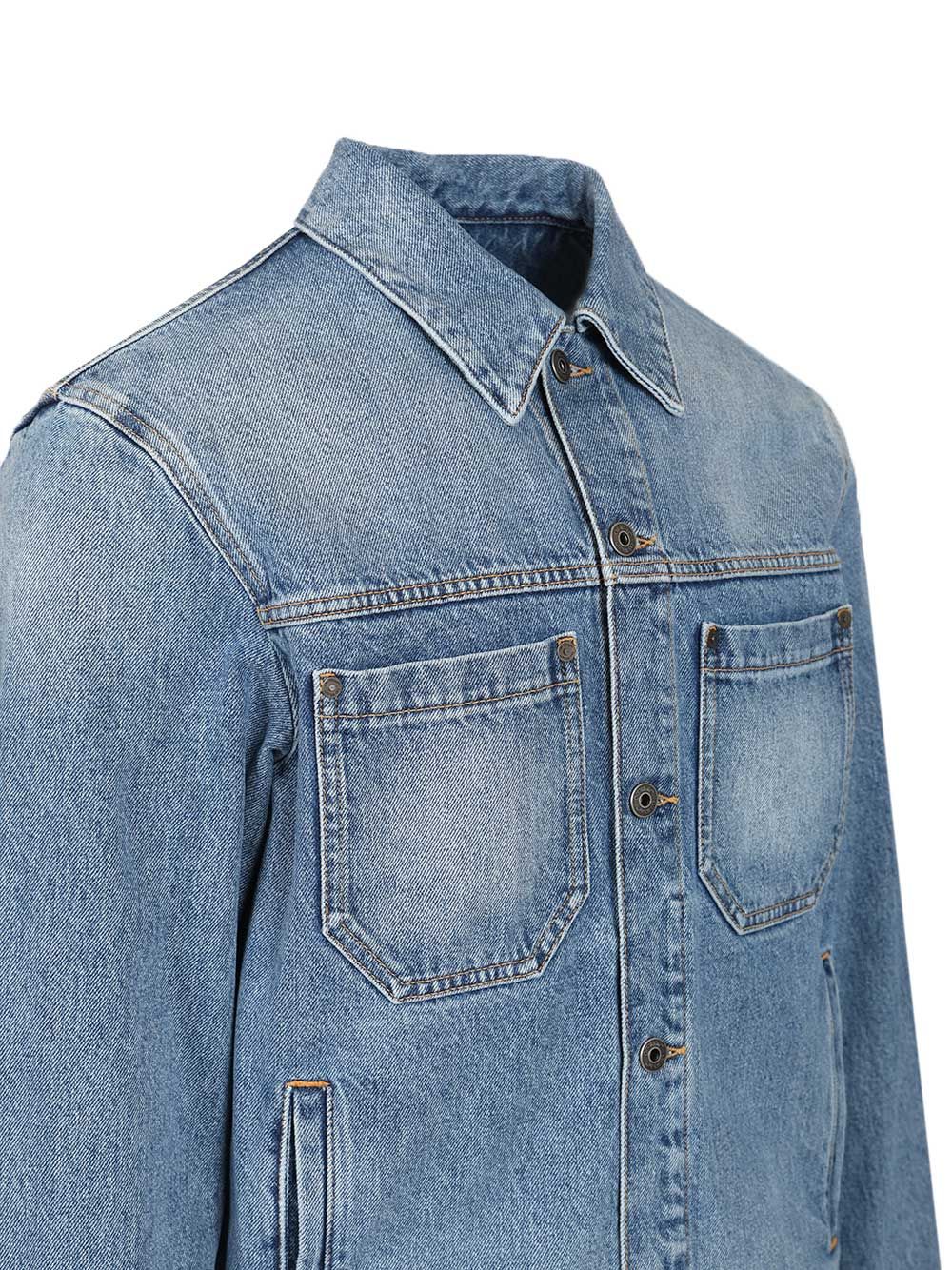 Off-White Denim Jacket Jackets - Light blue | b8ec97e08bb91c5976225720f05f6b8c12e17aad