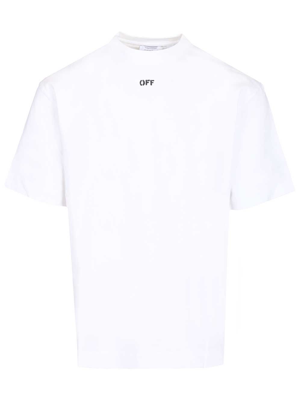 Off-White With Paint Arrow Print T-Shirt - White | fd5b60e9327edc276b7f88dfcadcb1f6e9f6e9a6