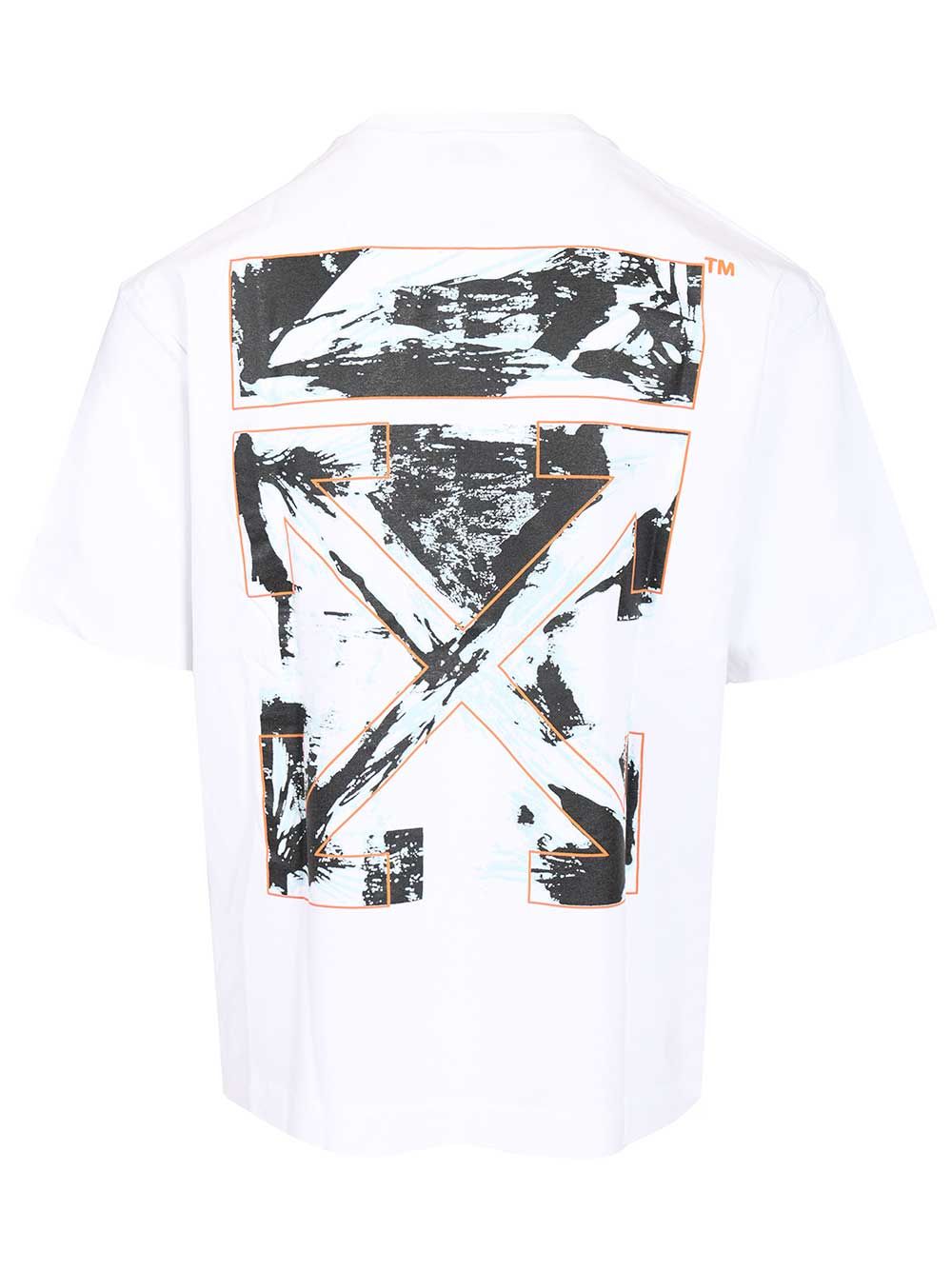 Off-White With Paint Arrow Print T-Shirt - White | 6238c176bf59c9cdb5aa8f418c89fe45a607970a