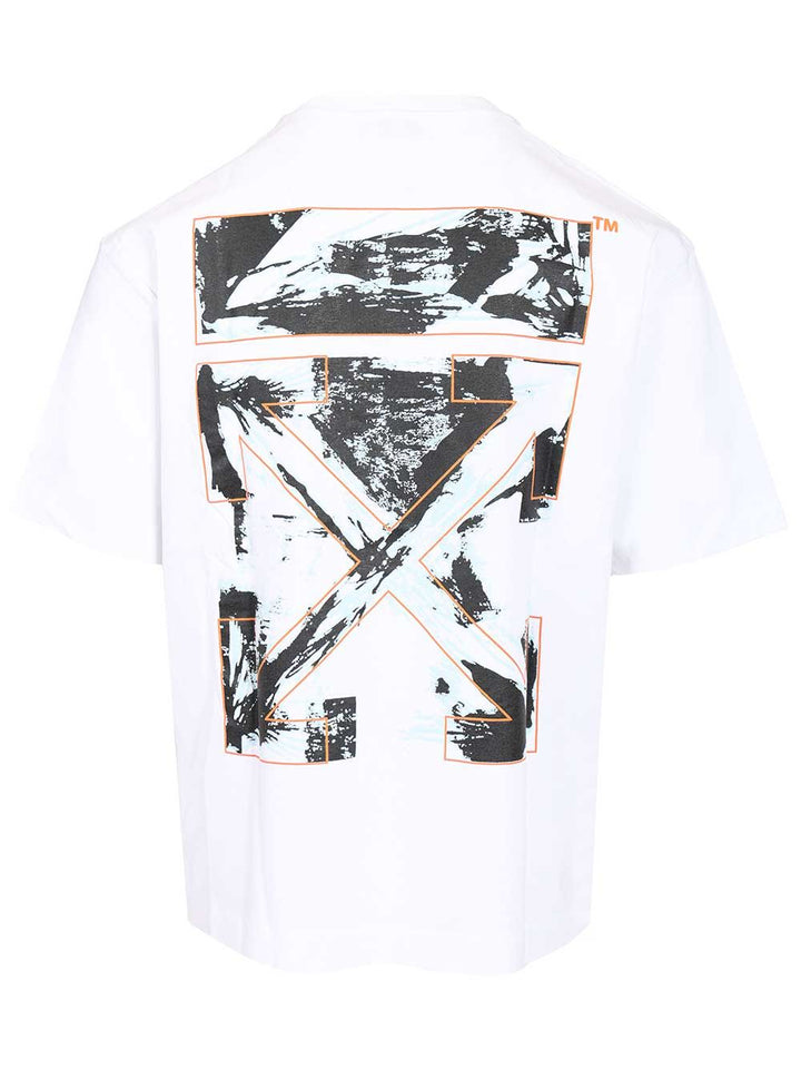 Off-White With Paint Arrow Print T-Shirt - White | 6238c176bf59c9cdb5aa8f418c89fe45a607970a