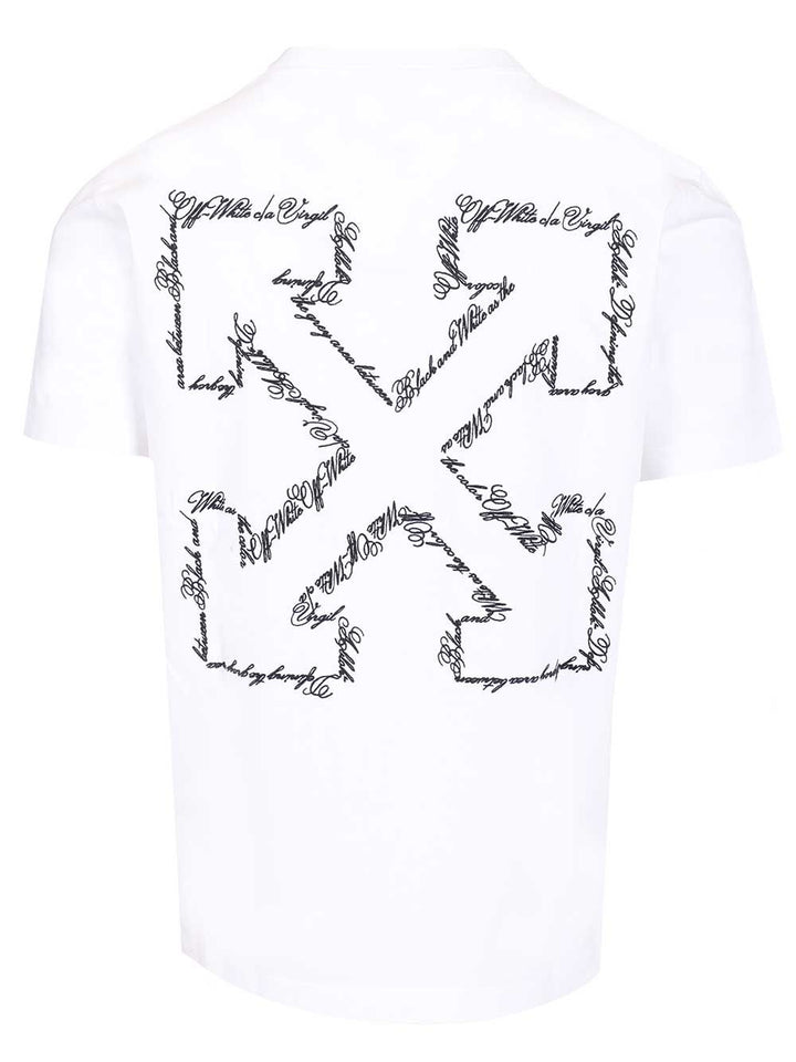 Off-White Scrip Arrow T-Shirt - White | 2f71739918cebc3e9e73cf422fe945c532203fd2
