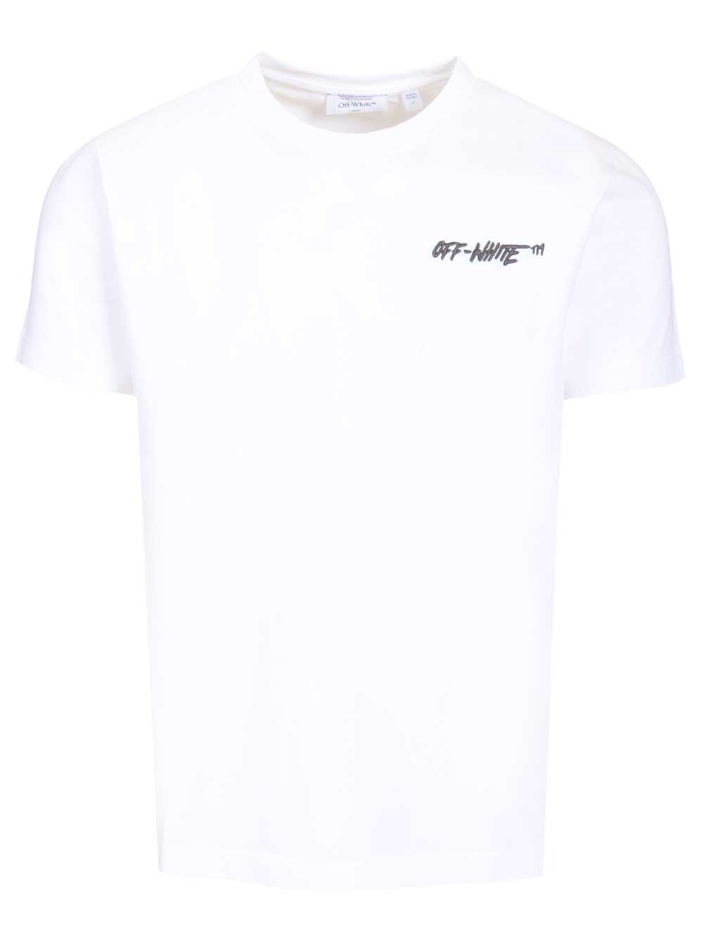 Off-White With Shadow Logo Print T-Shirt - White | ecf083b8915c3d3789d5defb516dbf483e532ca5