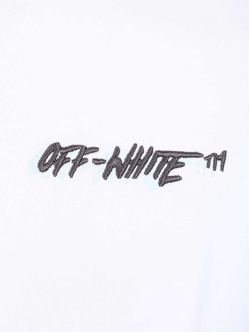 Off-White With Shadow Logo Print T-Shirt - White | a18fedeadd984190f538db0d129aa02bf3954f60
