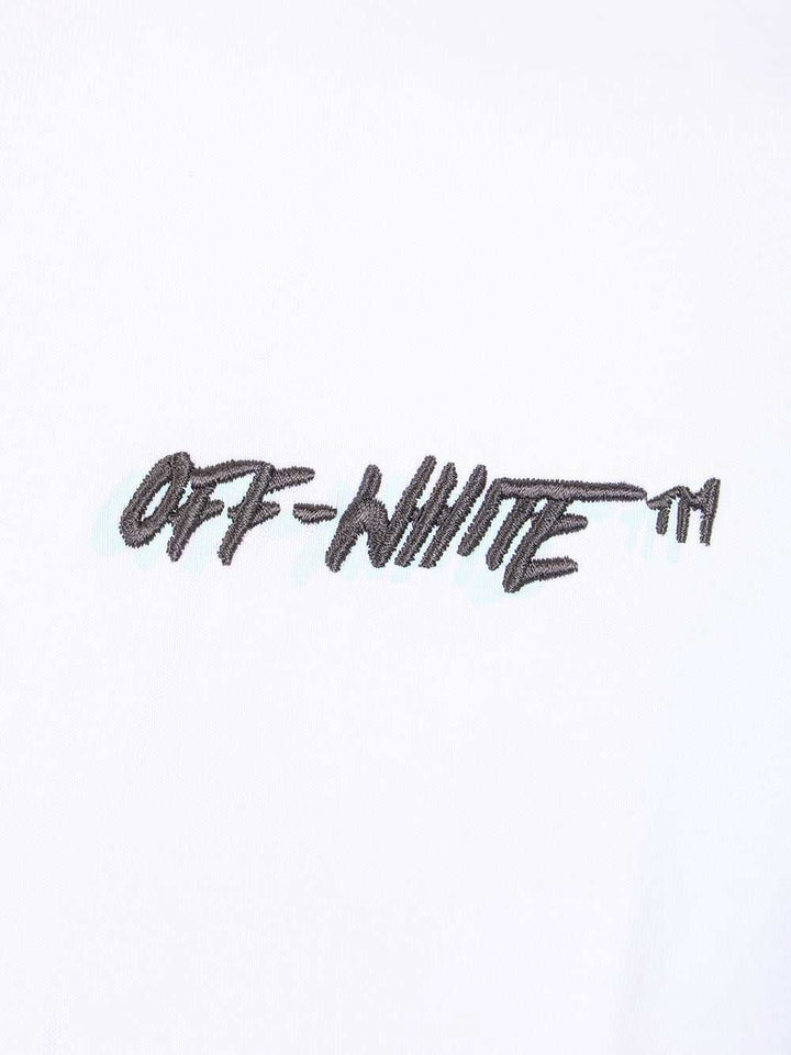 Off-White With Shadow Logo Print T-Shirt - White | a18fedeadd984190f538db0d129aa02bf3954f60