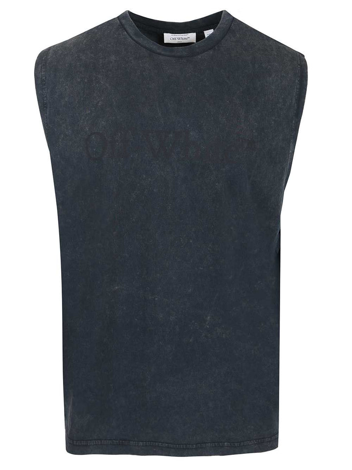Off-White Sleeveless T-Shirt - Blue | 7c8756bdfd25f5a03f391e479e6fb8b6a7f19afd